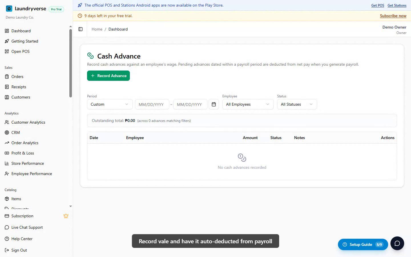 Cash Advance walkthrough video