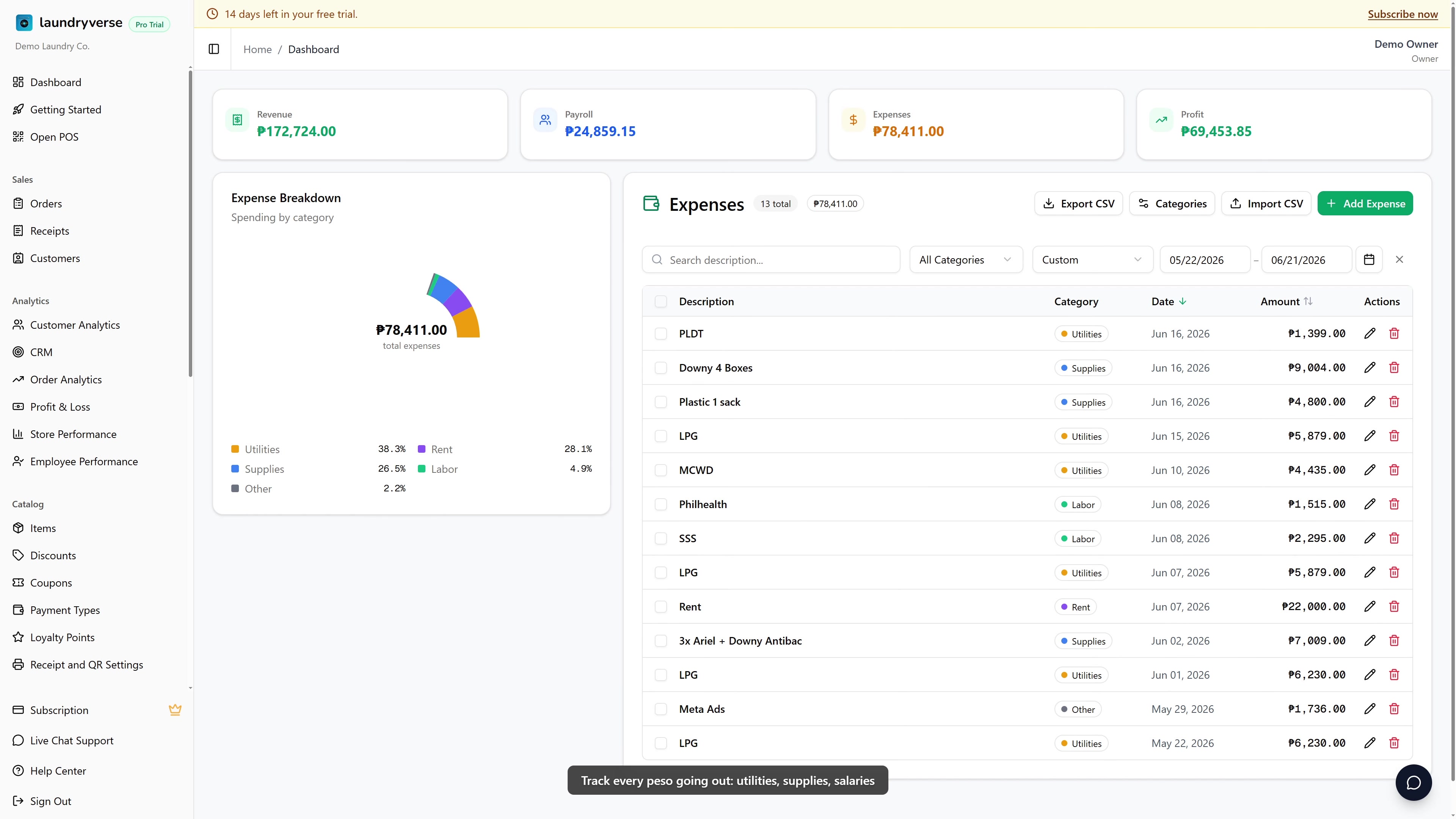 Expenses admin page walkthrough video