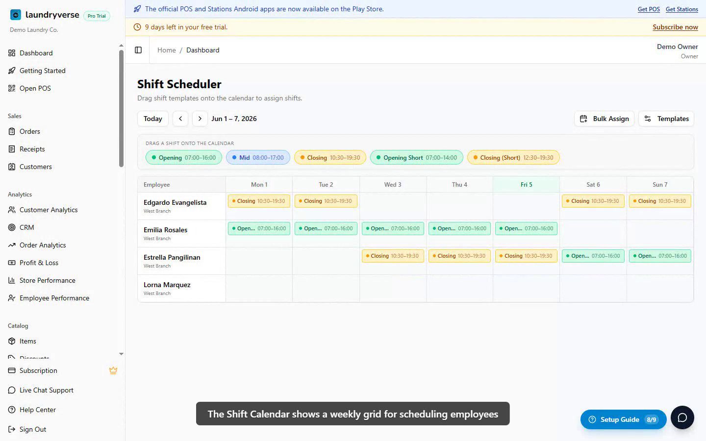 Scheduling & Shifts walkthrough video