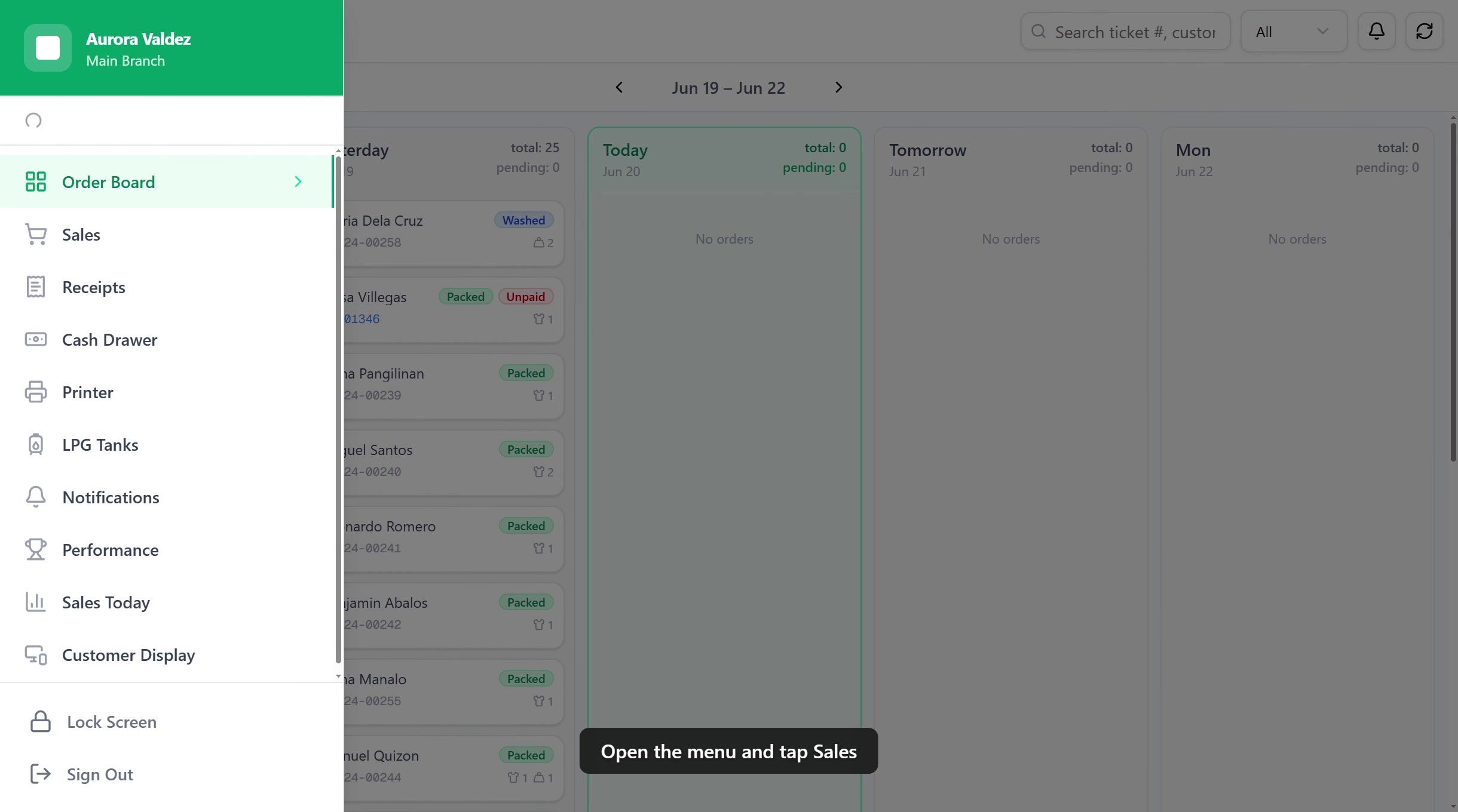 Creating your first order walkthrough