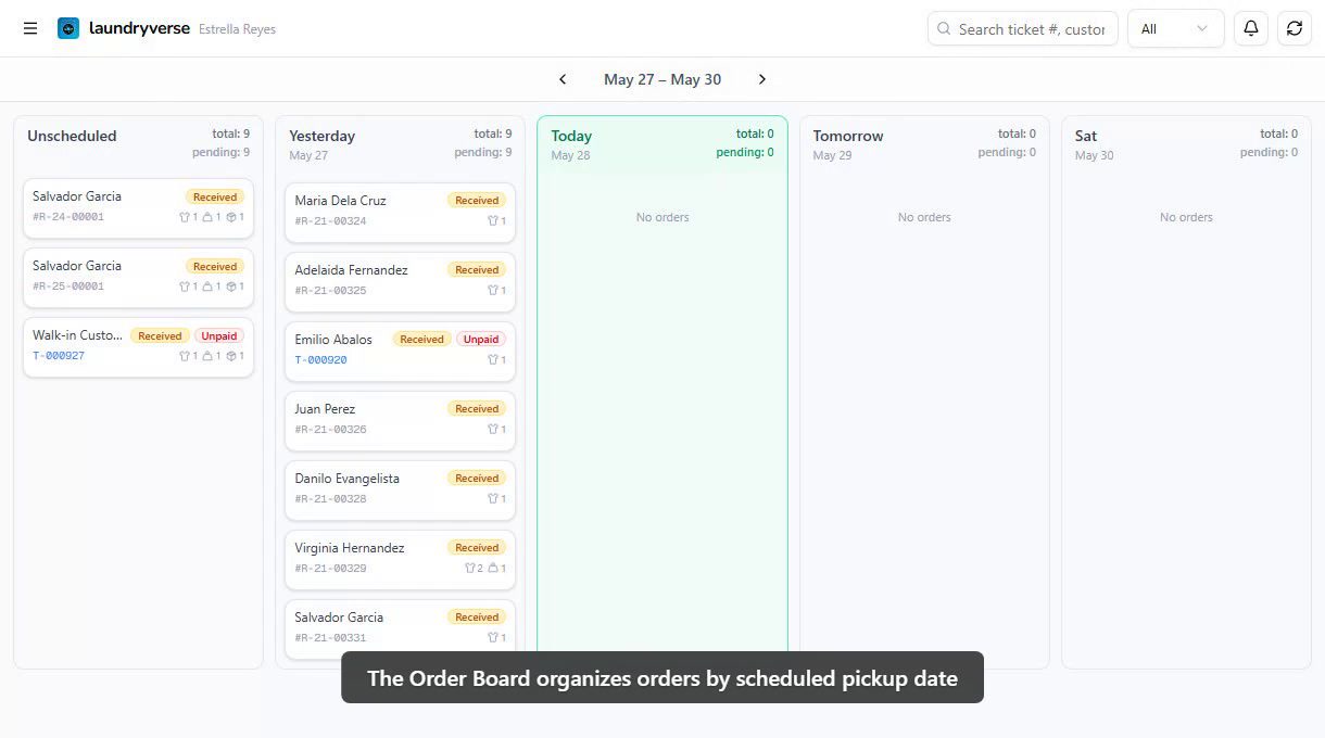 Order Board walkthrough video