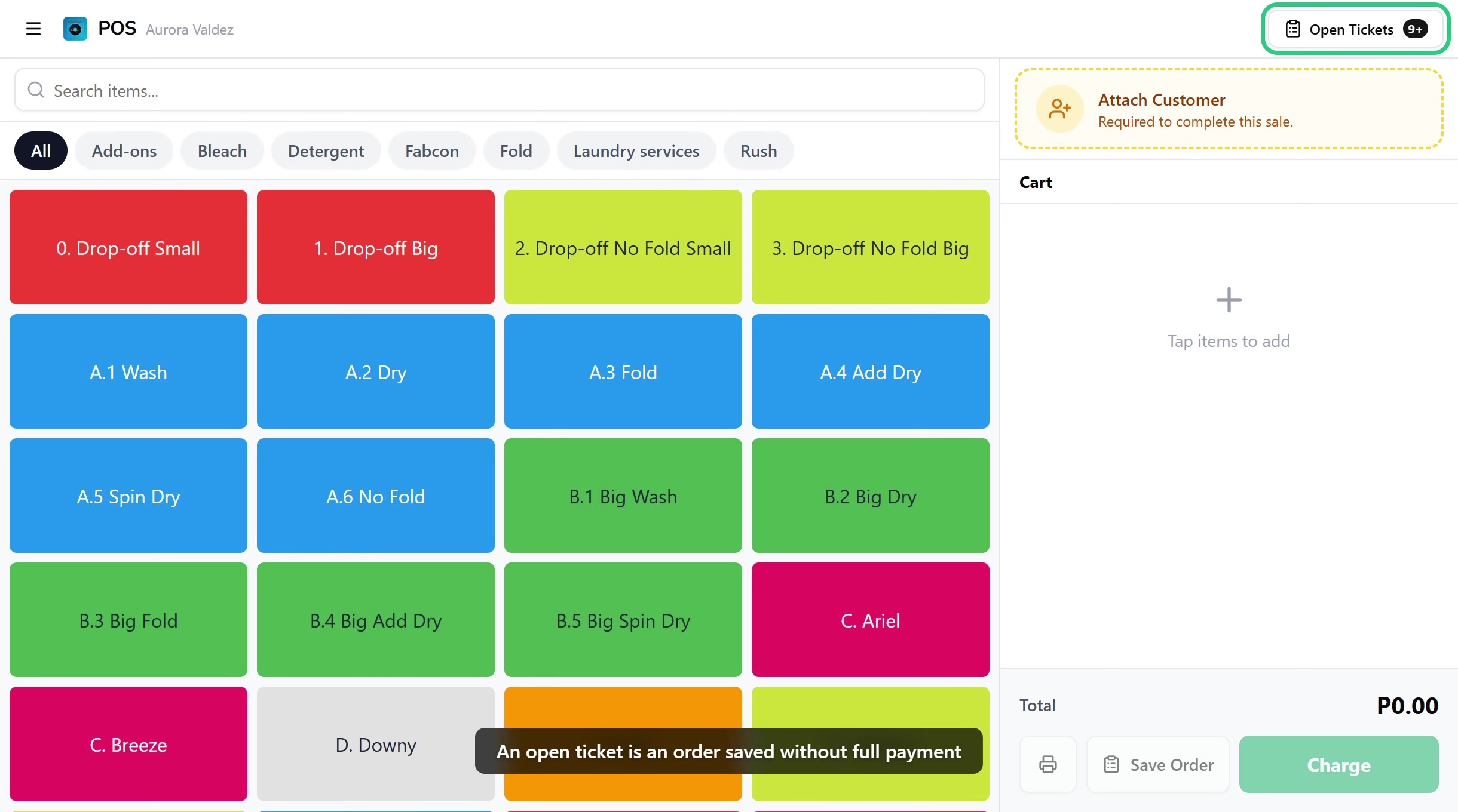 Open Tickets walkthrough video